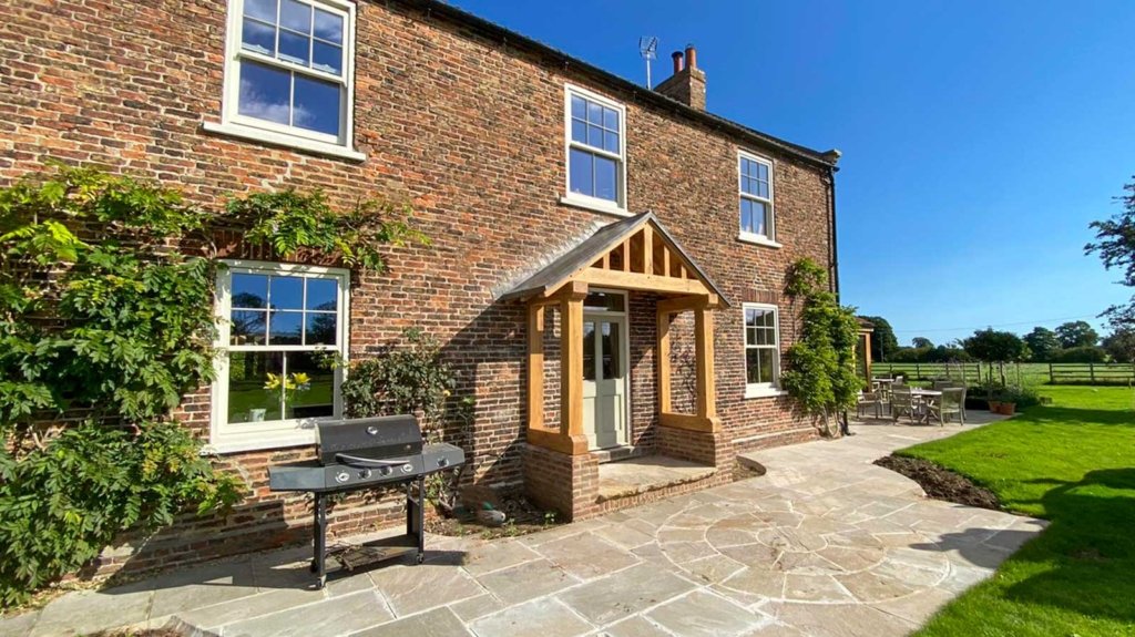 Oak Porch, Dwarf Wall, Oak Porch with Lead Roof,