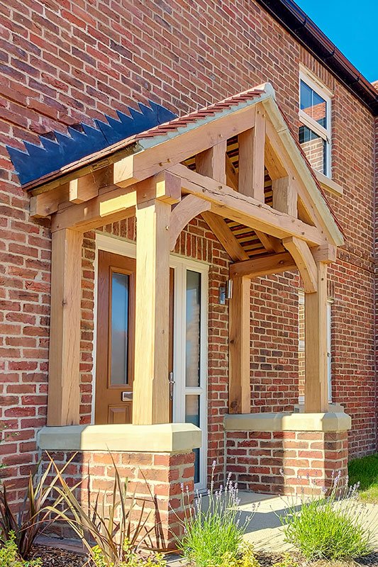 Oak porch, New build oak porch, Oak canopies, Entrance porch