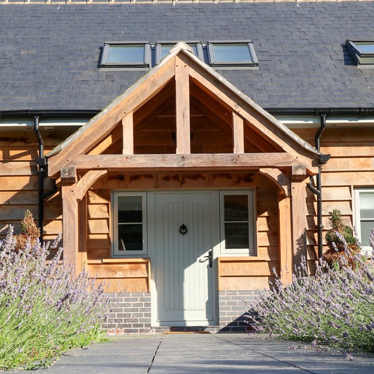 Oak Porch, oak porches, bespoke oak porch, made to order porch, entrance porch