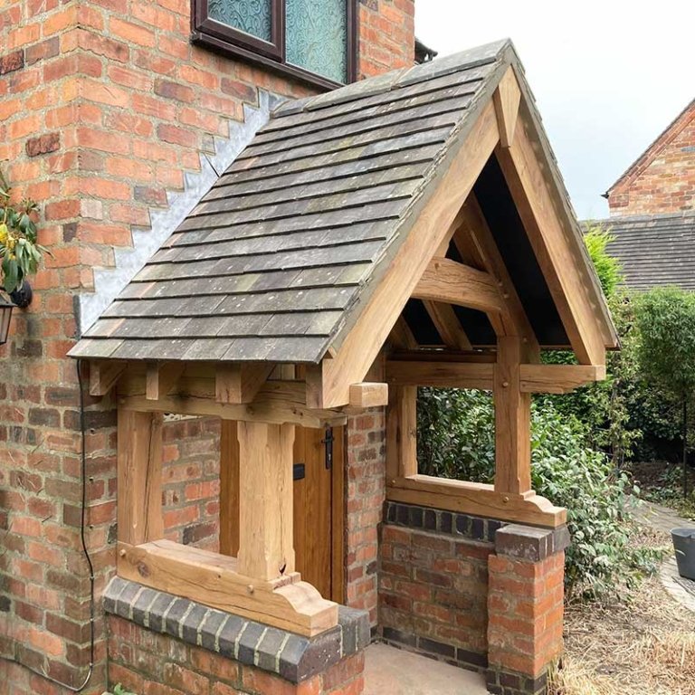 Oak Porch, Cottage Porch, Quaint Oak Porch, Bespoke Oak Porch, Beautiful Oak Porch