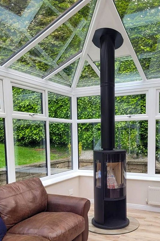 Conservatory stove install