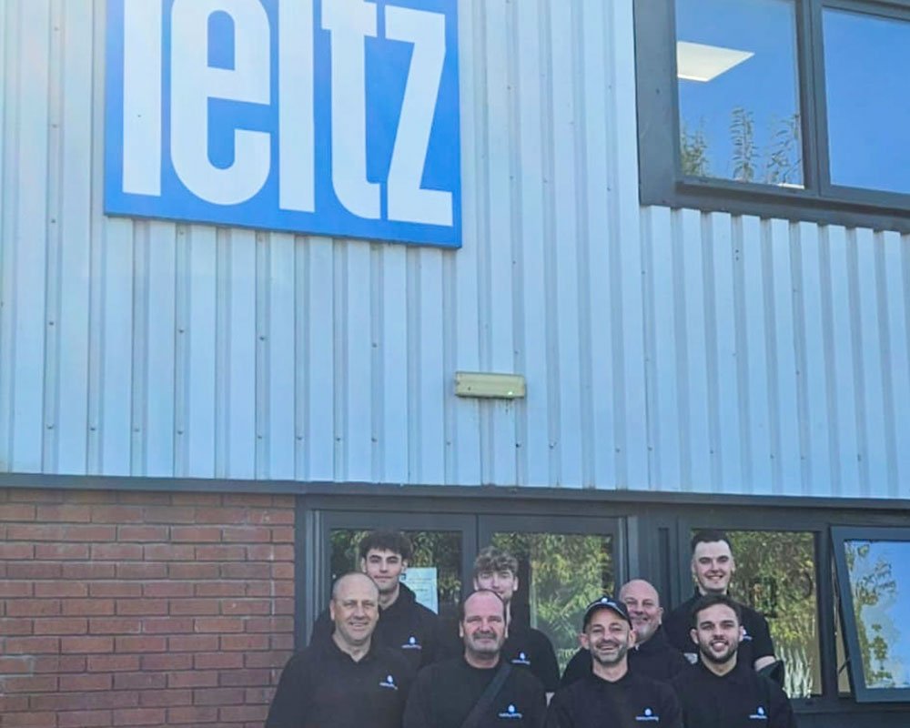 Lads outside Leitz blog